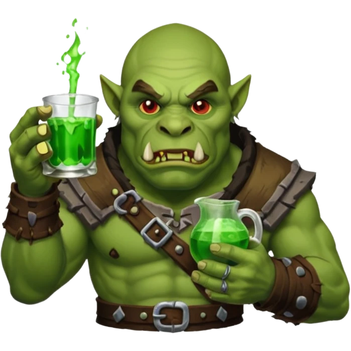 create a dnd style orc.png for units that drank an invisibility potion using 48x48 pixels size emoji