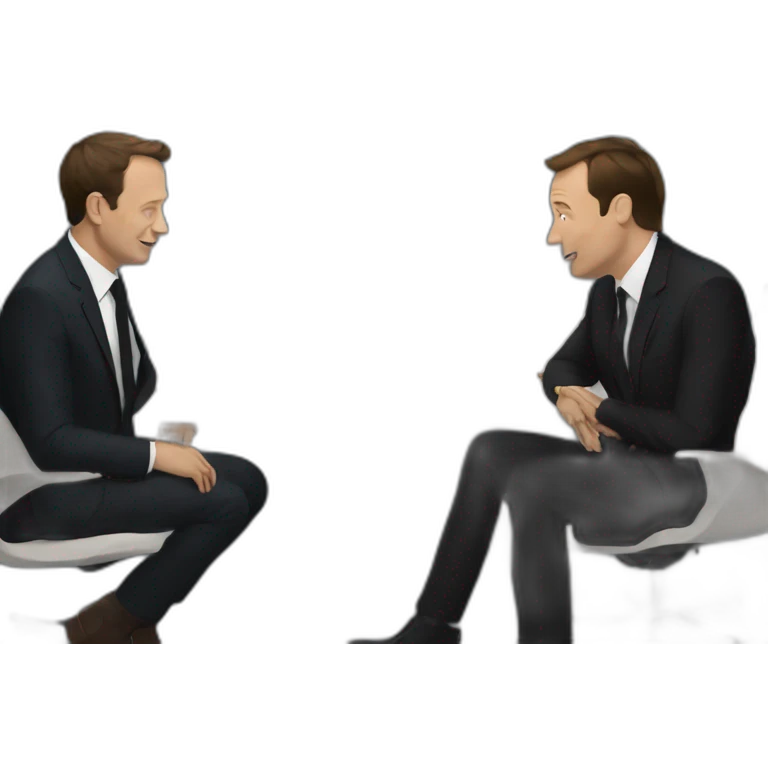 macron speaking with elon musk emoji