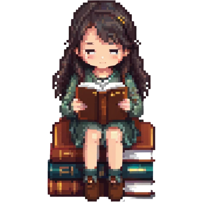 girl reading a book emoji
