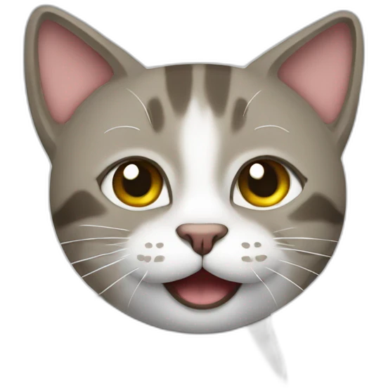 Un chat faisant de la tondeuse emoji