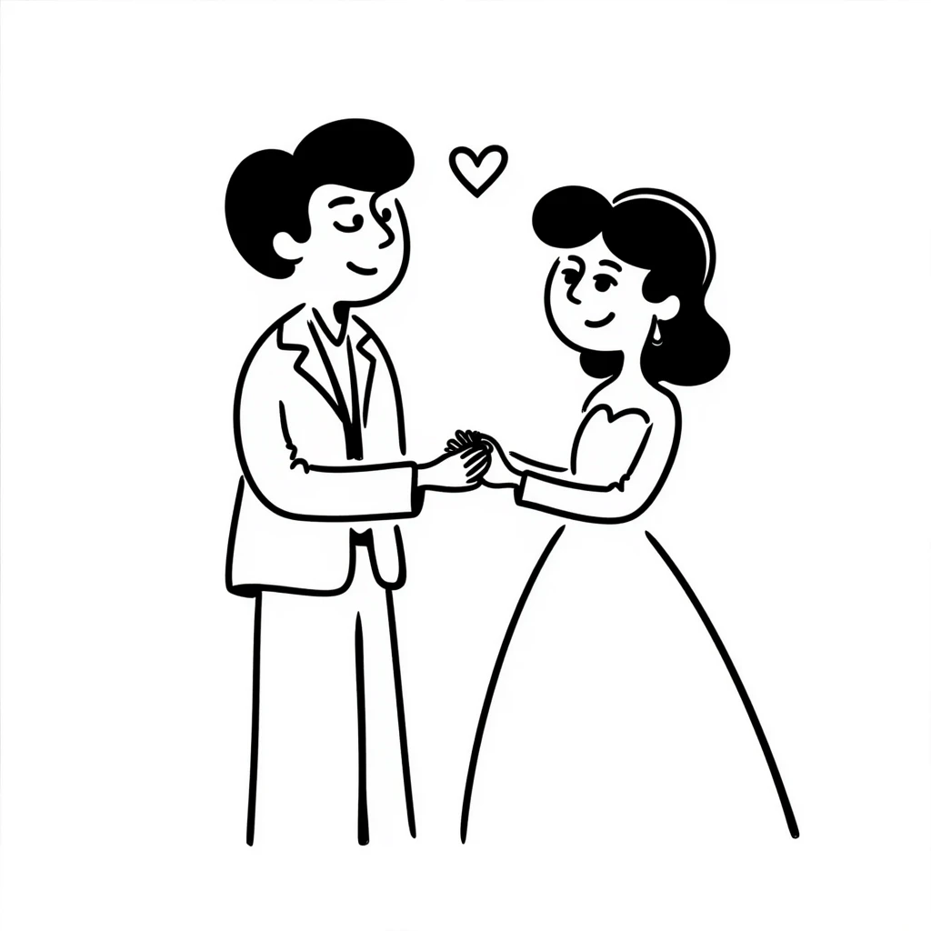 husband and wife together, wedding rings emoji