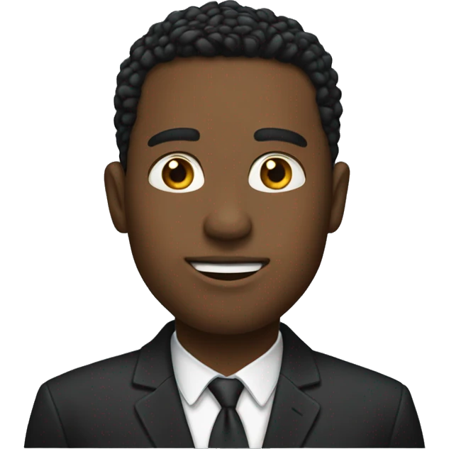the emoji must be a black male in a suit with a high top  emoji