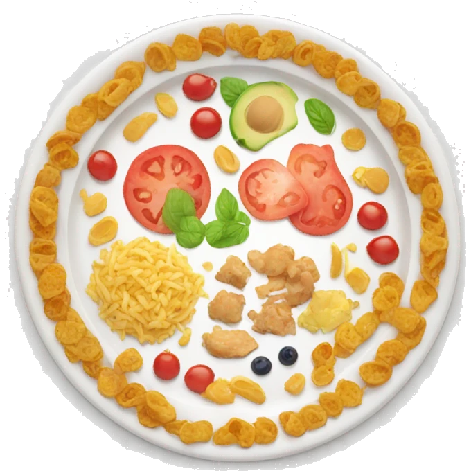 unhealty food plate emoji
