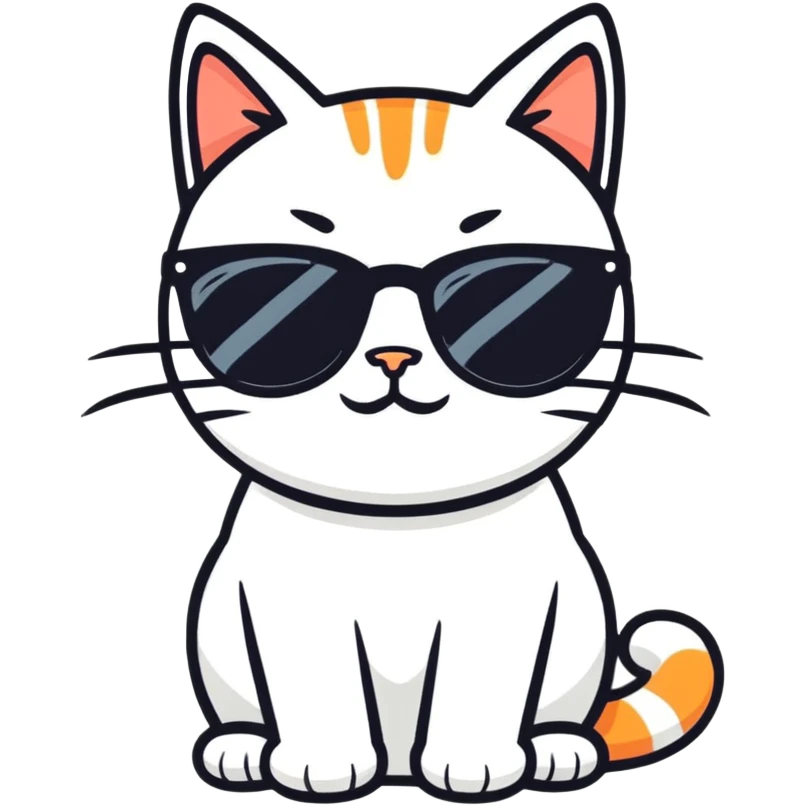 Cat with sunglasses emoji