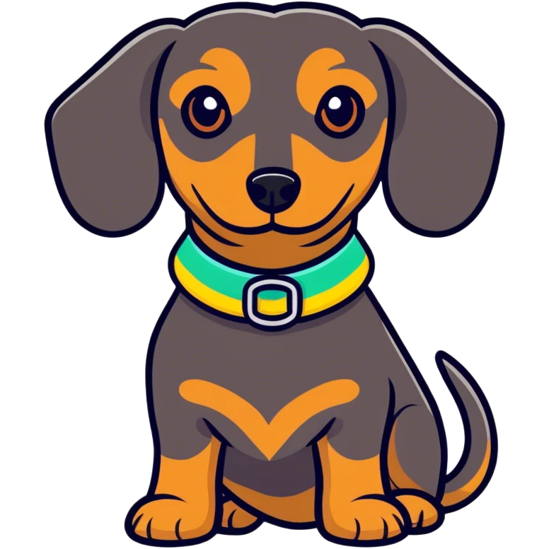 lisa frank daschund emoji