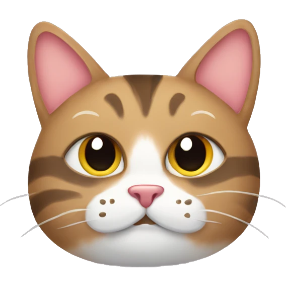 Tabby cat with hearts emoji