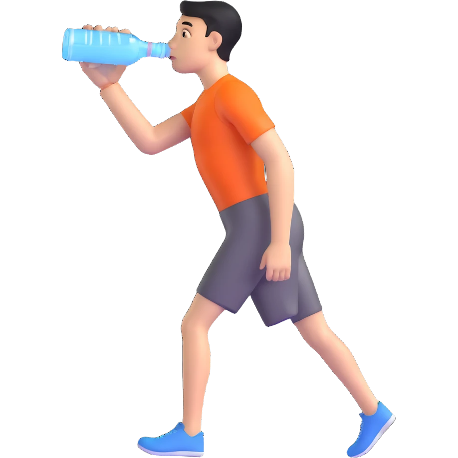 athlete drinking water after workout emoji