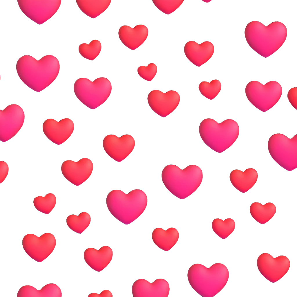 face bubbling with hearts emoji