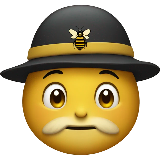 Bee with a beret emoji
