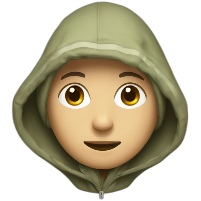 une cagoule emoji