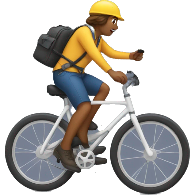 Dispatcher riding a bike emoji