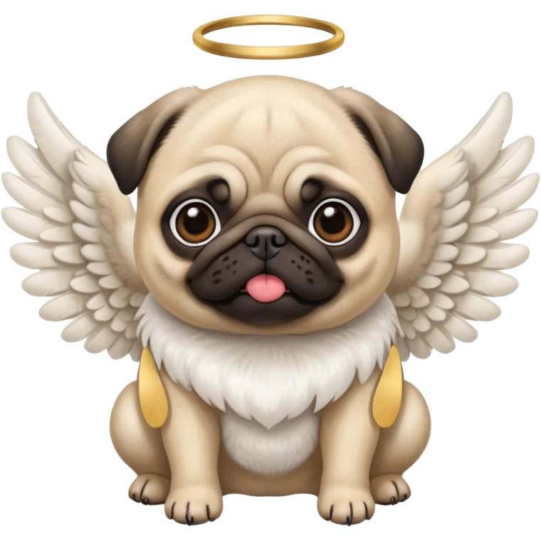 angel pug emoji