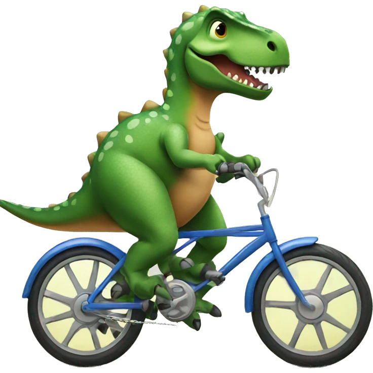 Dinosaur riding a bike  emoji