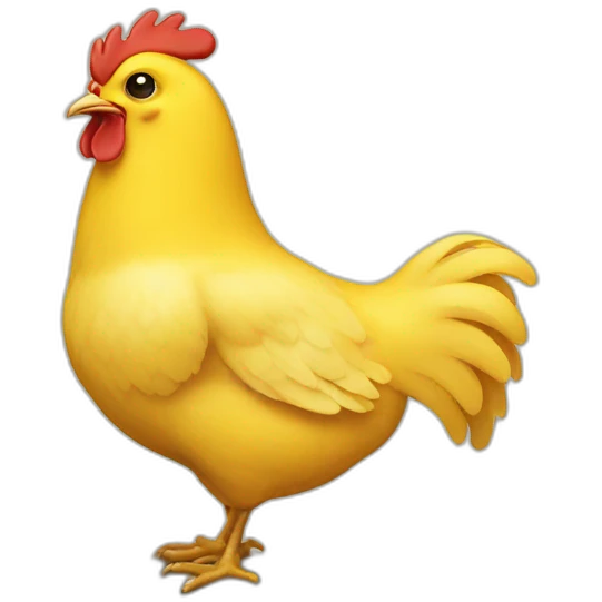 a yellow chicken emoji