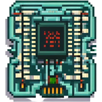 microchip retro-tech aesthetic emoji