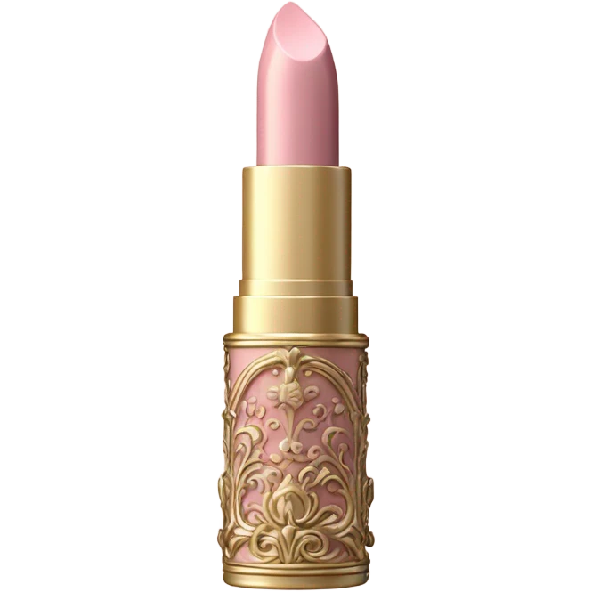 Vintage rococo pale pink lipstick emoji