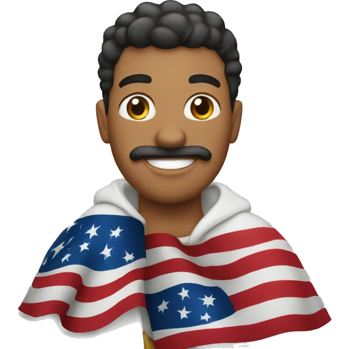 Humano sosteniendo bandera emoji