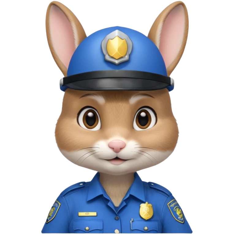 judy hopps, Rabbit police, blue uniform including helmet of uniform emoji