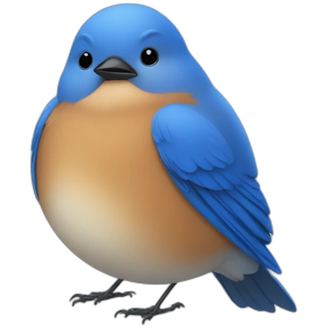 very fat bluebird emoji