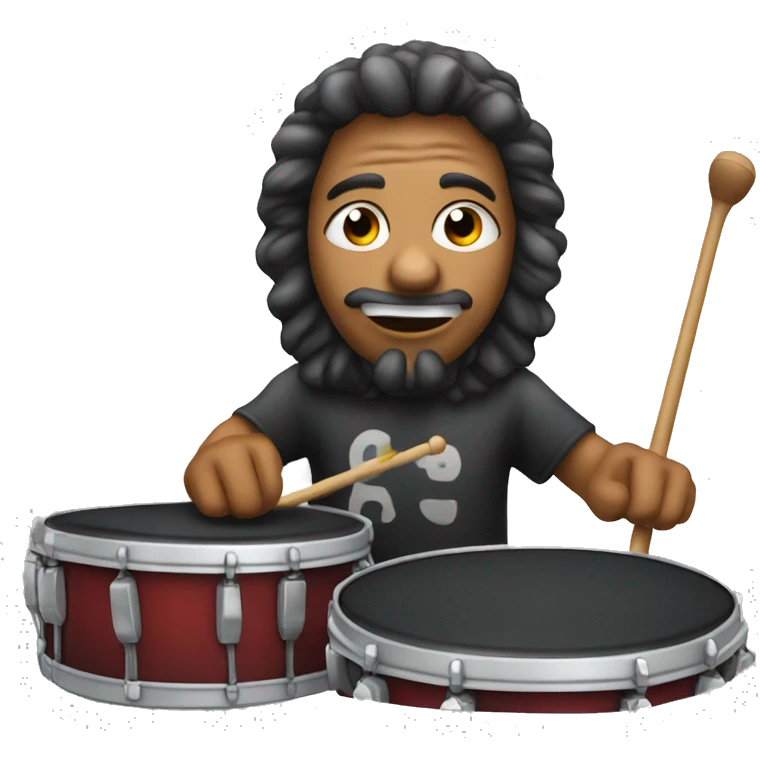 Old drummer, playing ride emoji