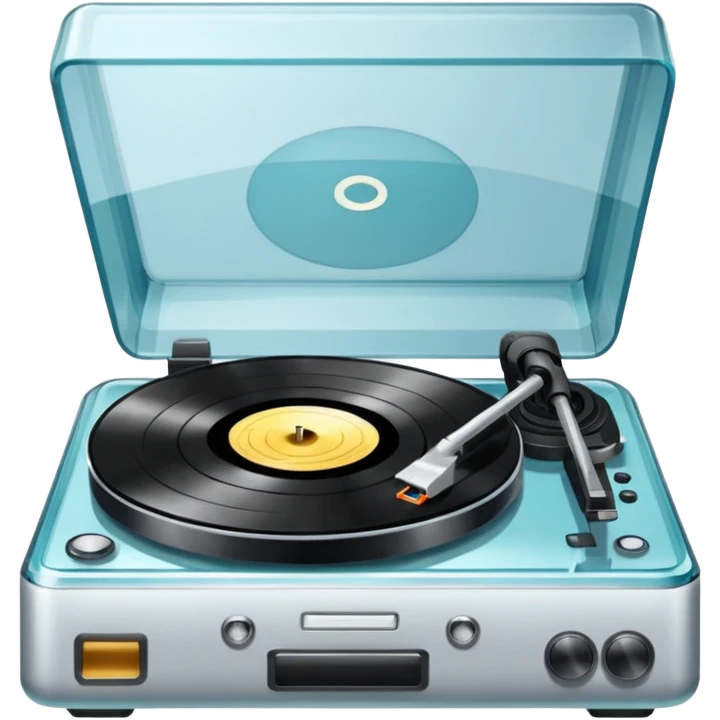 Record player made of glass emoji