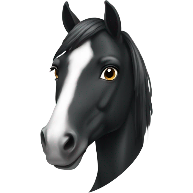 Black and white horse emoji