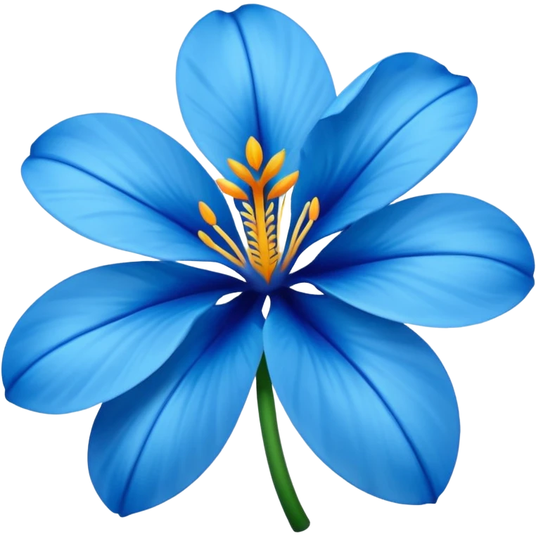 tropical flower blue emoji