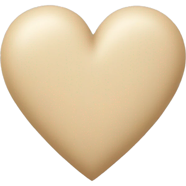 beige heart  emoji