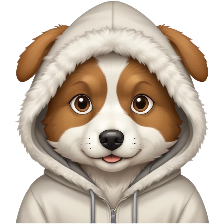 Dog with a hoodie emoji