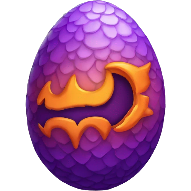 purple and orange dragon egg emoji