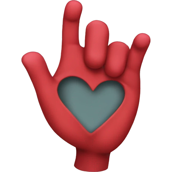 Grabbing heart love emoji
