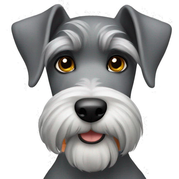 A schnauzer grey  emoji