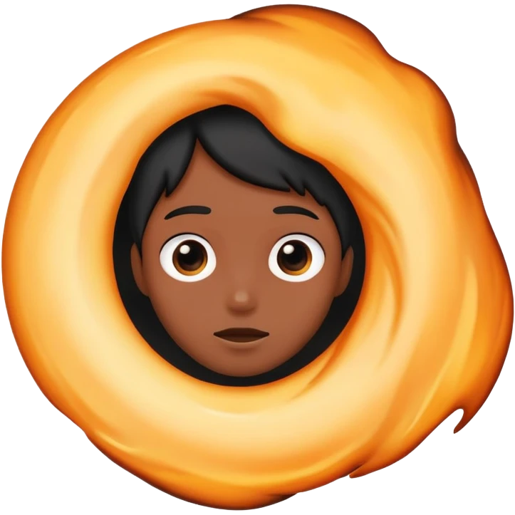 Black hole covering a persons emoji