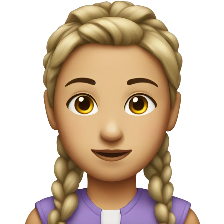Girl giving side eye with ponytail  emoji