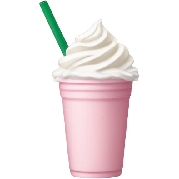 Aesthetic light pink Starbucks drink emoji