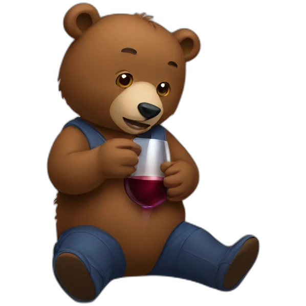 bears drinking wine emoji