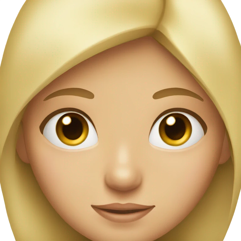 girl with blonde hair and hazel eyes emoji