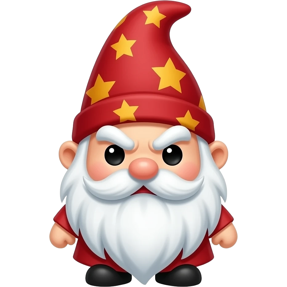 cute kawaii gnome angry cute emoji