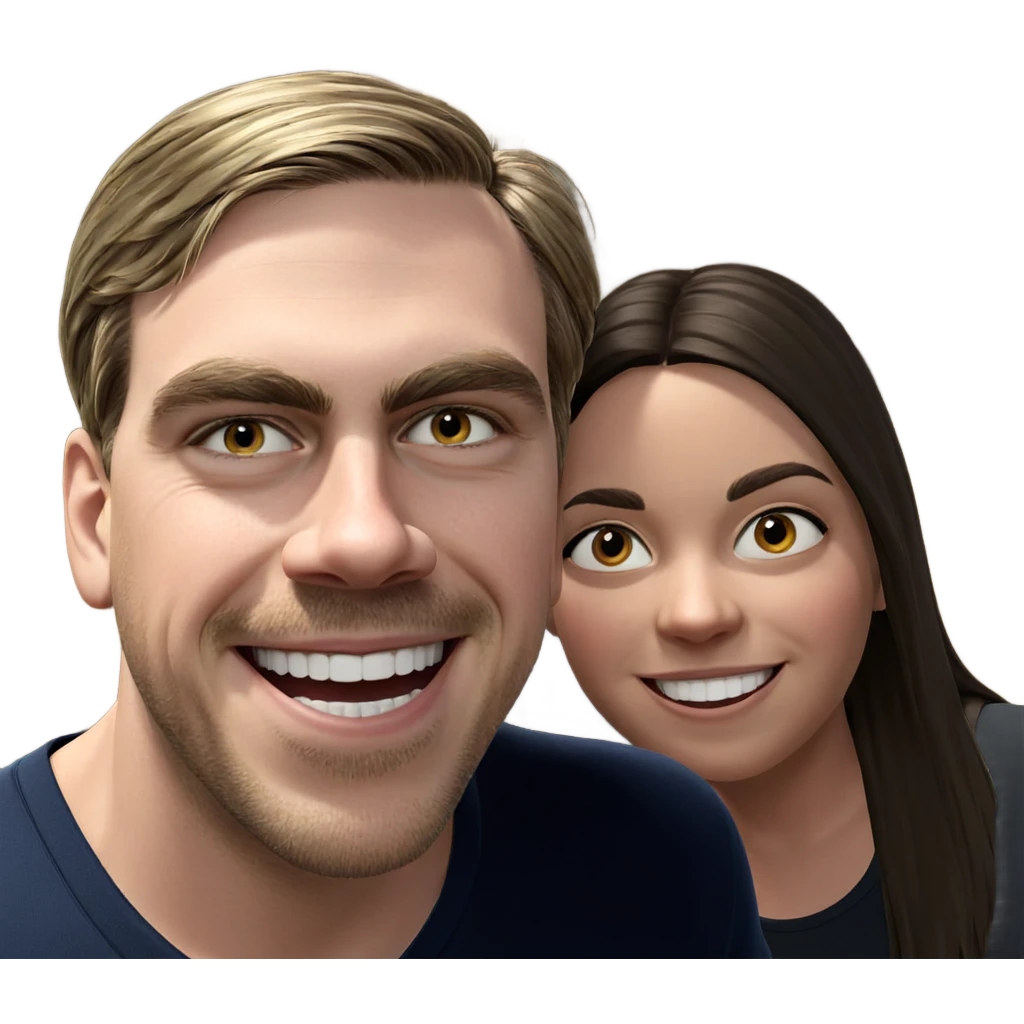 smiling girl with boy outdoors emoji