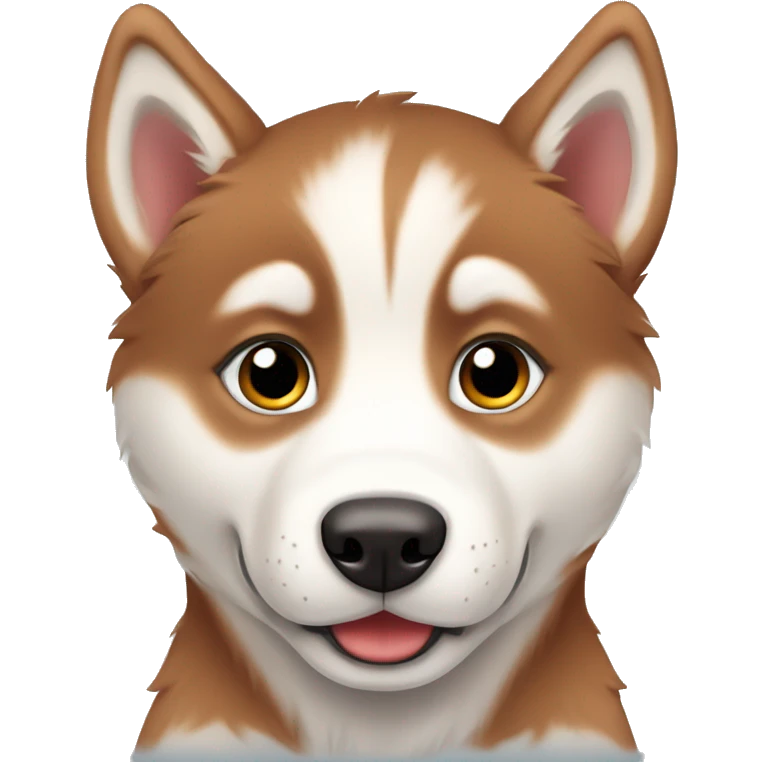 Red Siberian husky puppy emoji