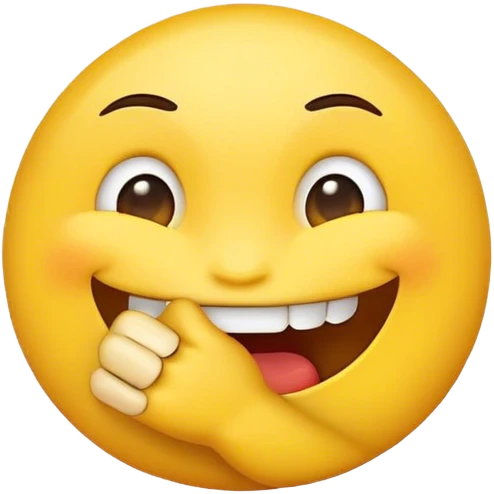 Emoji qui se mord le doigt avec un regard de côté  emoji