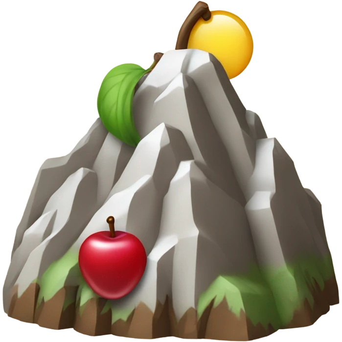Mountain with a cherry on top ￼ emoji