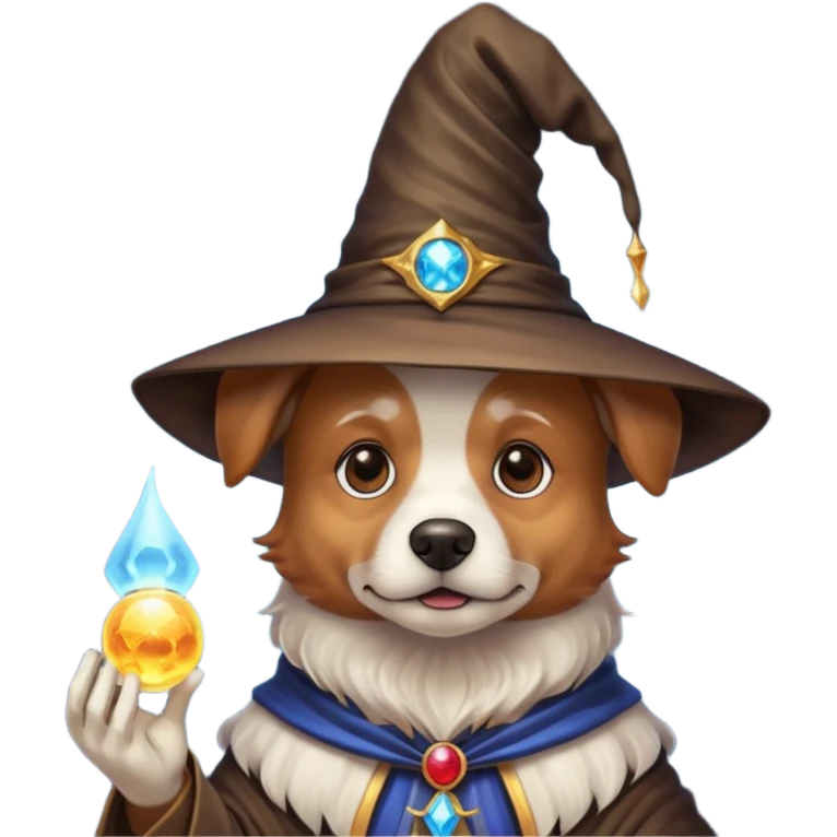 Dog wizard emoji