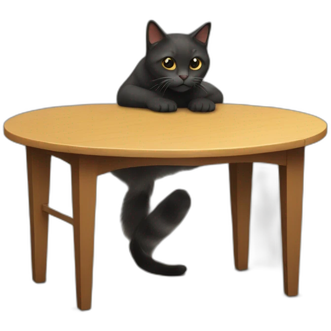 under table cat emoji