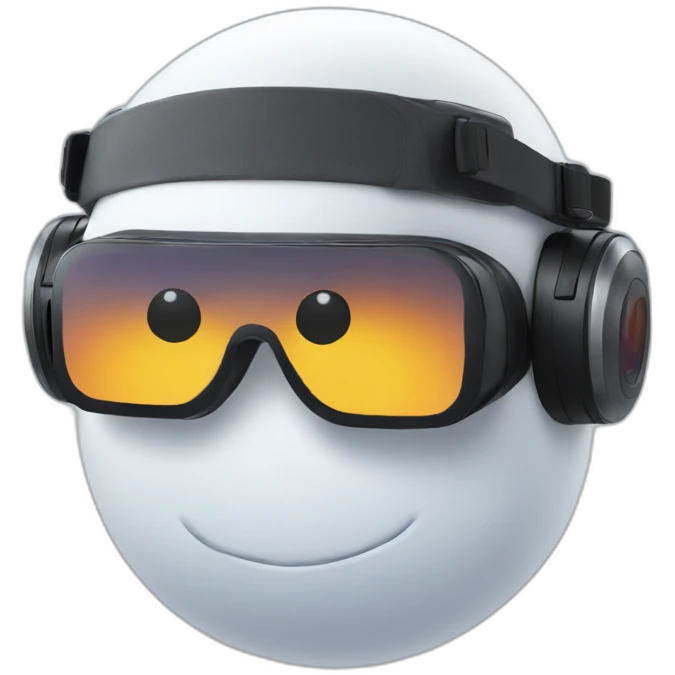 snowman wearing vr headset emoji