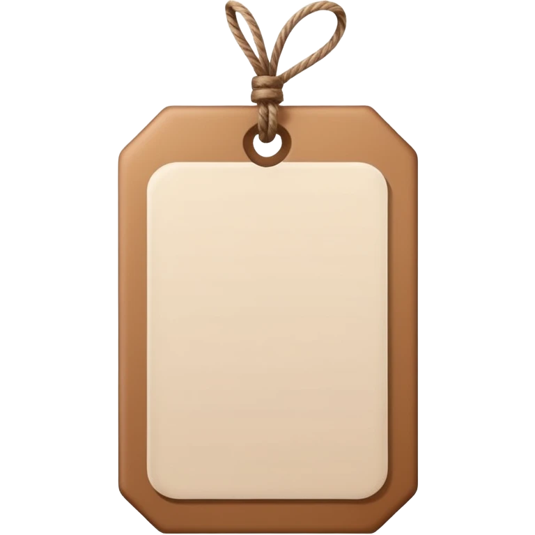 brown white Price tag emoji