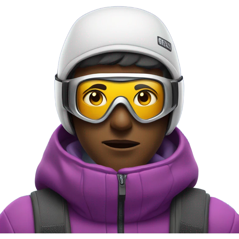 Skiing stary eyes  emoji