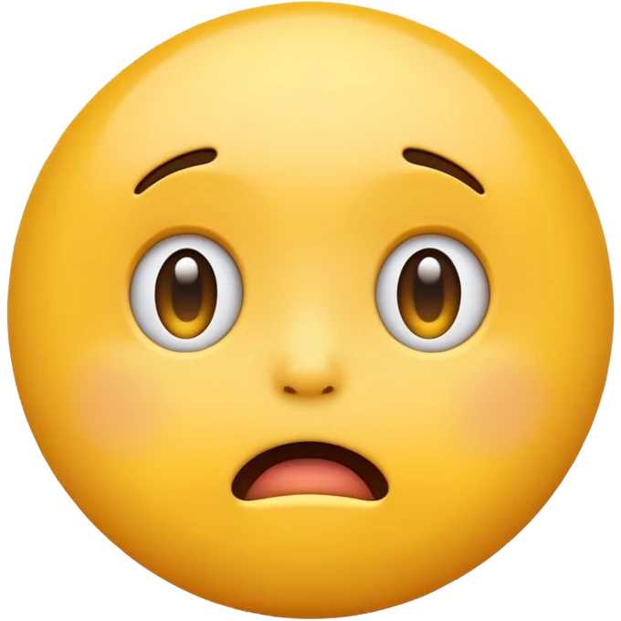Shocked yellow circle emoji  emoji