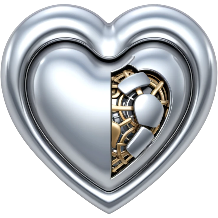 sorayama heart glossy metal parts sexy sfw emoji
