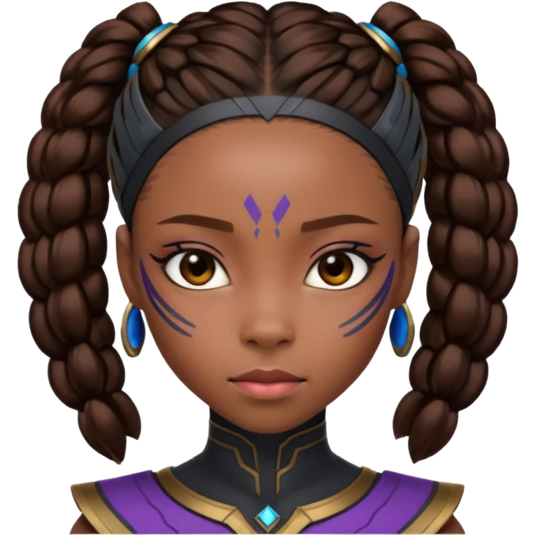 Shuri from wakanda blushing  emoji